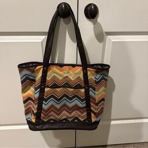 Missoni for Target Canvas Zigzag Tote Purse NWOT